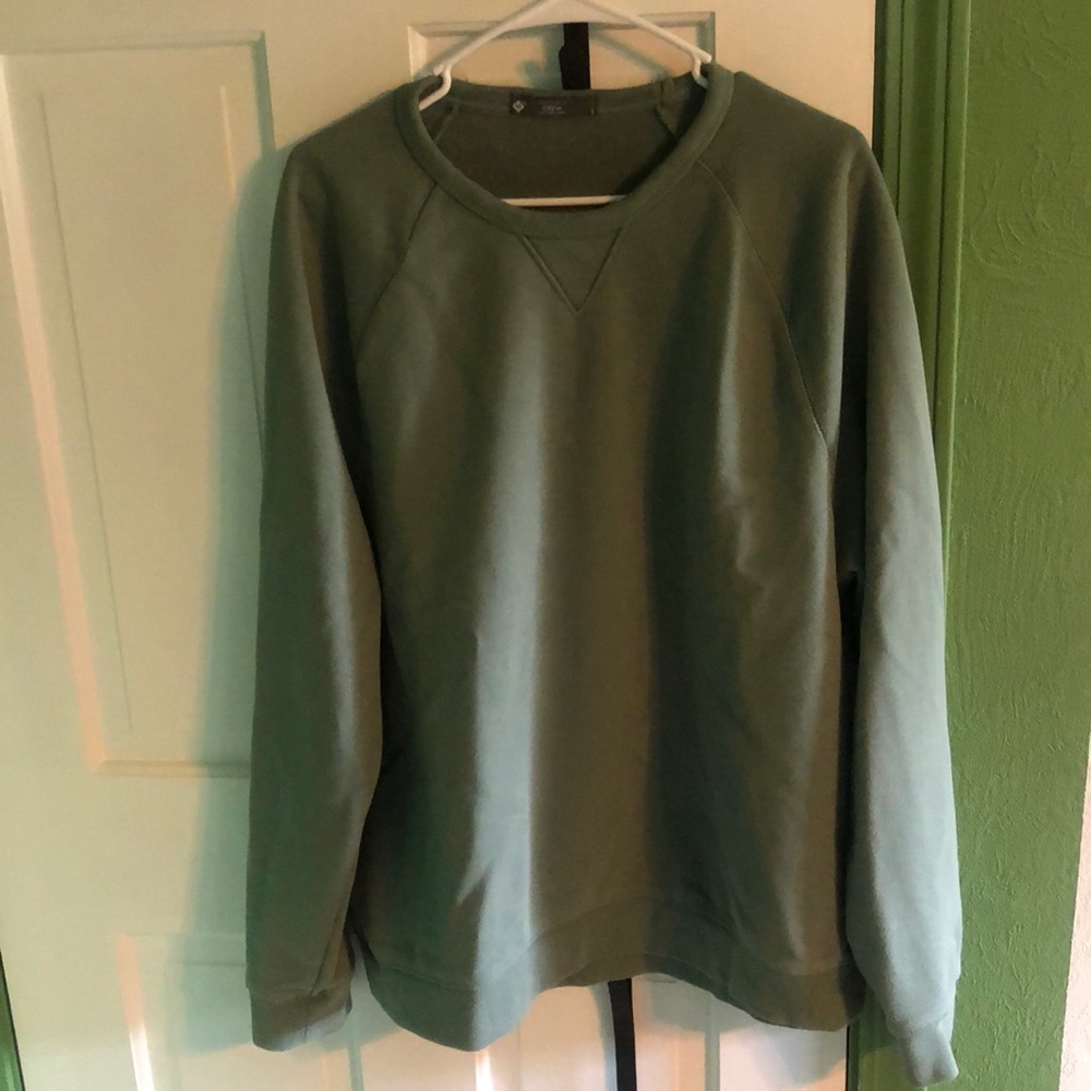 French terry crew neck sweater